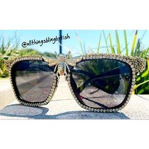 Bee Logo Bling Sunglasses